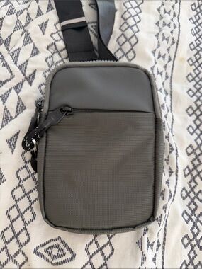 NWOT Compact Crossbody Unisex Sling Bag - Gray